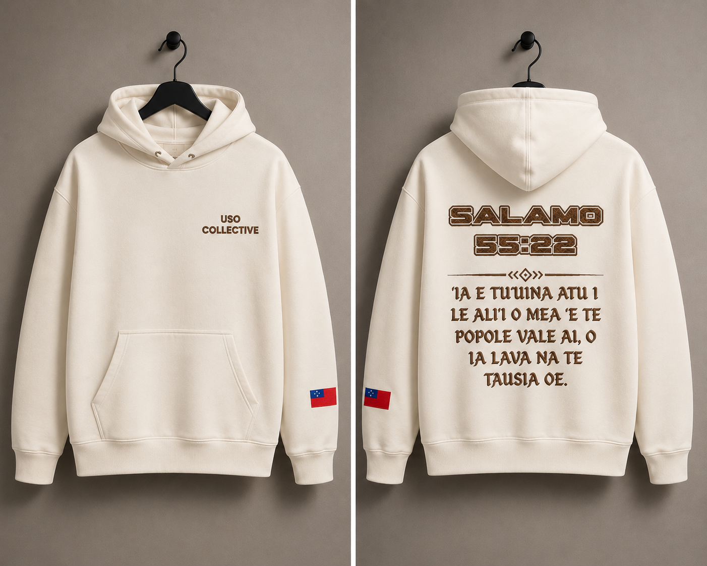 SALĀMO 55:22 HOODIE - OFF WHITE