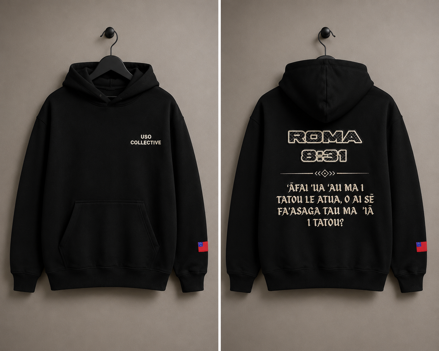 ROMA 8:31 HOODIE - BLACK